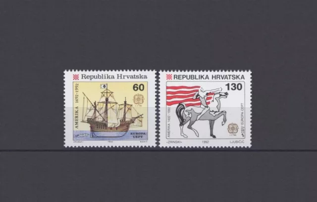 CROATIA, EUROPA CEPT 1992, DISCOVERY OF AMERICA by COLUMBUS, MNH