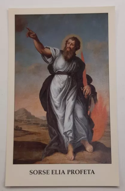 Santino SAN ELIA PROFETA Holy Card Image Pieuse Heiligenbild Carmelitani Roma