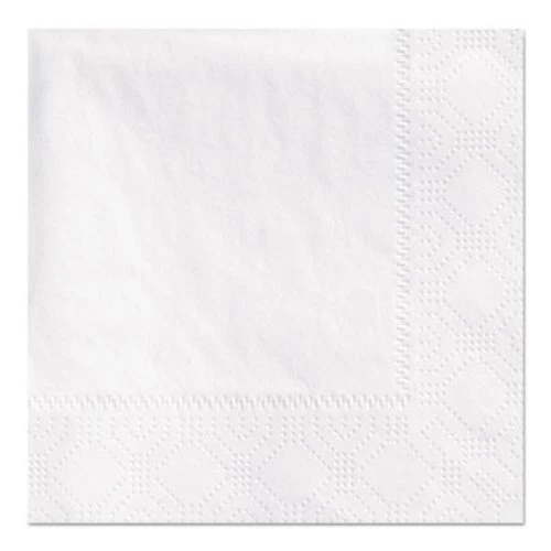 Hoffmaster Beverage Napkins, 2-Ply 9 1/2" x 9 1/2", White, Embossed (HFM180300)