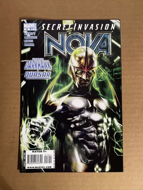 Nova #18 First Print Marvel Comics (2008) Secret Invasion Darkhawk Quasar