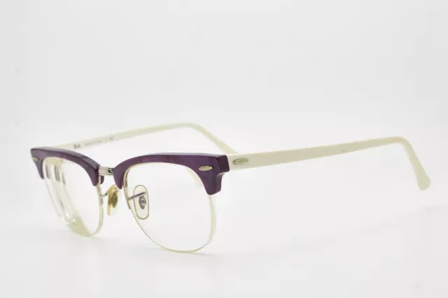 RAY-BAN RB5201 2432 49*22 White Violet Vintage Frame Eyewear Montatura 00*👓Man