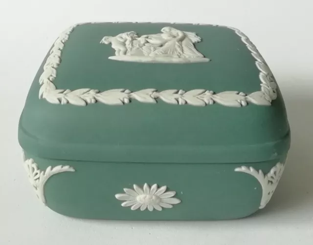 Wedgwood Bleu Sarcelle Vert - Boîte à Bijoux Cupidon Et Oracle