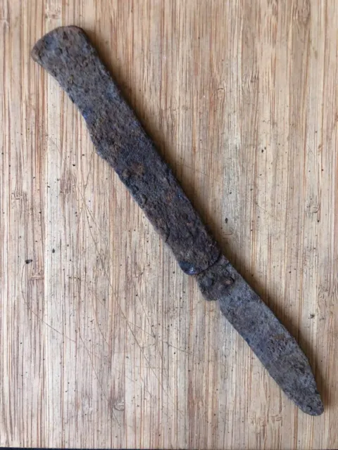 Ancient iron knife, ancient artifact, unrefined