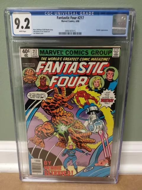 FANTASTIC FOUR #217 CGC 9.2 Dazzler app. "Marvel Comics"  1980 **FREE SHIPPING**