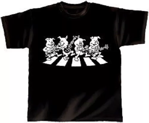 Designer Marken T-Shirt ROCK YOU© MUSIC SHIRTS Zebra Pigs Sonderpreis 10402 schw