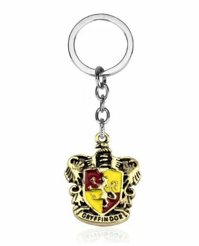 Metal Harry Potter Key Chain with Ring - Gryffindor