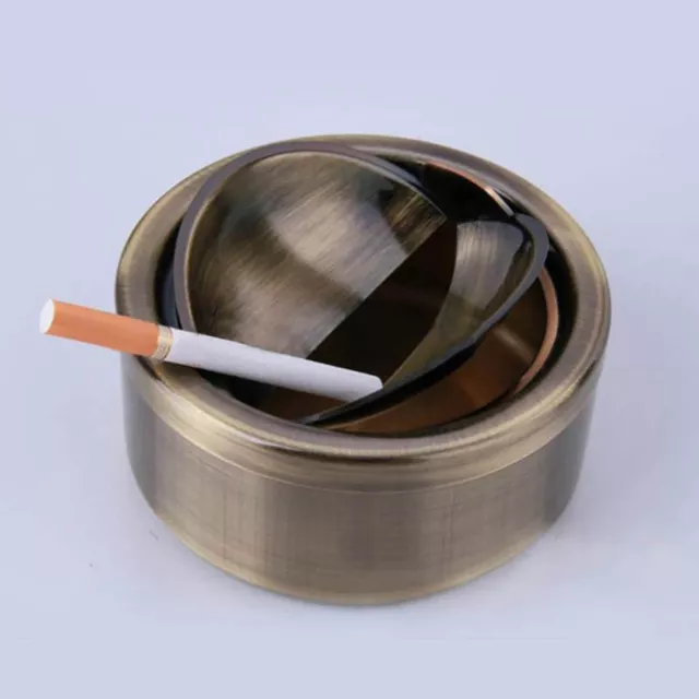 Ash Tray Rust-free Smokeless Windproof Round Anti-scratch Ash Tray Portable