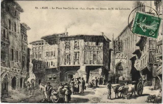 CPA ALBI La Place Sainte-Cecile en 1849 (1087416)