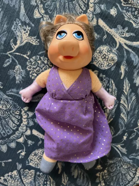 Vintage Miss Piggy Muppet Plush Doll 15” Fisher Price Jim Henson #890 1980
