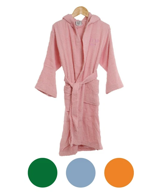 Accappatoio Spugna Bambino Bambina Unisex Con Cappuccio Top Class 4Colori (6764)