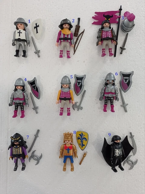 PLAYMOBIL - PERSONNAGES - Chevaliers - Templier - Taureau Violet (Ref 7) EUR 6,49 - PicClick FR