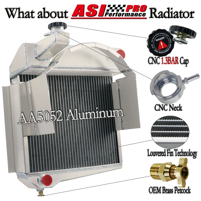 3-Row Radiator For Austin Healey Sprite Bugeye Frogeye/Mg Midget 948 1098