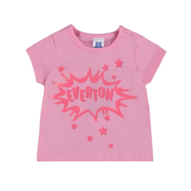T-shirt Everton Football bambino (taglia 9-12 m) Glitter Blast grafica - Nuova