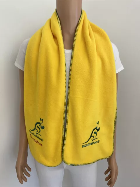 Vodafone Wallabies Australian Rugby Scarf Green Gold Spotlight Promotions Poly