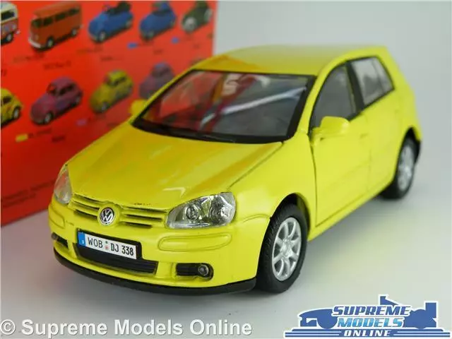 Volkswagen Vw Golf Mk5 Model Car 1:36-1:38 Scale Yellow Mark V Welly Nex K8
