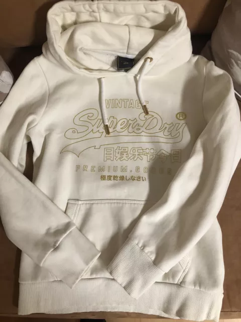 Superdry Damen  Hoody Gr. 38 in creme  Kapuzenpulli