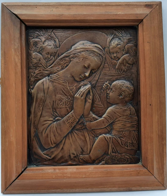 Plaque Avec Bas-relief En Porcelaine Pour Pierre Tombale Vierge Marie 1120