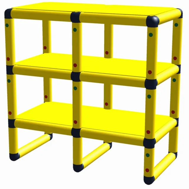 Move and stic scaffale per bambini Doris scaffale per cameretta dei bambini scaffale plastica mobili per bambini