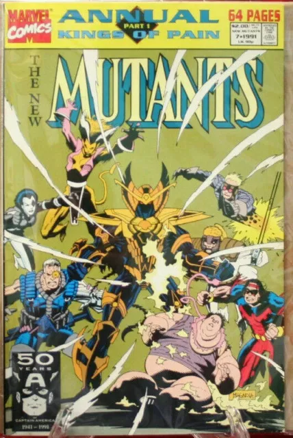 Marvel Comics - The New Mutants Vol.1 #7 / 1991 Annual - Kings of Pain Part 1