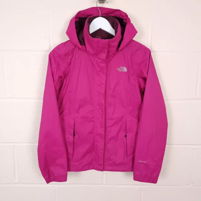 THE NORTH FACE Hyvent Resolve Jacket Womens XS Waterproof Hooded Rain Coat Pink