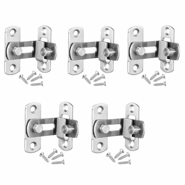 5x 90 Degree Stainless Steel Flip Latch Sliding Safety Door Bolt Lock Barn Gate