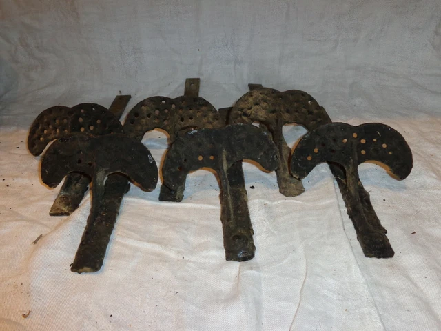 Lot of 6 Vintage Cast Iron Snow Birds Roof Guards, Architectural Salvage (1a)