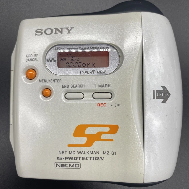 SONY NET MD Walkman GProtection Minidisc Player MZS1 Tested & Works