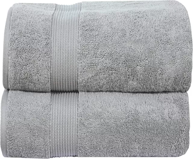 Jumbo Bath Sheets Extra Large (90 x 180 cm, 2 Pack) 100% Cotton Super Soft