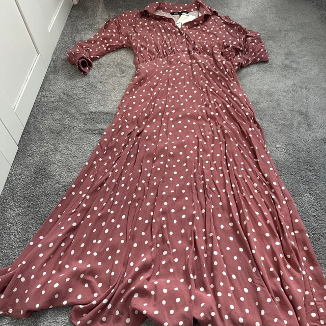 strapless open back dress Dolores Dress Red Polka Dot | 1940s Vintage Style Polka Dot Dress main image 0