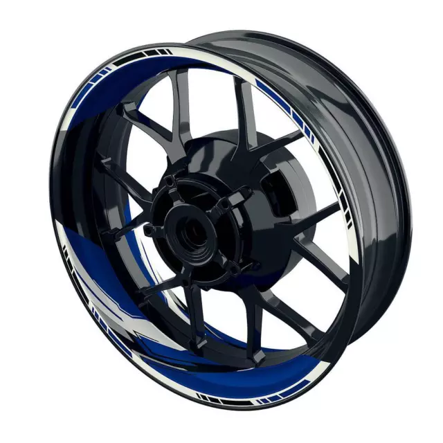 Felgenaufkleber Motorrad Wheelsticker Racing V3 -06 blau ZT