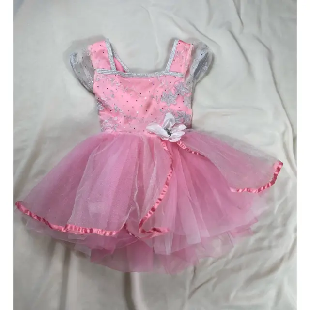 Pink/Silver Tutu Embroidery Gem Sequin Detail Child's Size XS