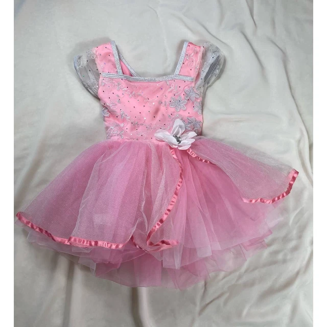 Pink/Silver Tutu Embroidery Gem Sequin Detail Child's Size XS