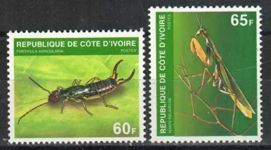 Ivory Coast Stamp 563-564  - Insects