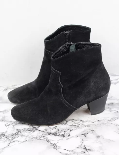 Russell & Bromley Classique Daim Noir Cubain Bottines, Taille UK 5.5 / Ue 38.5