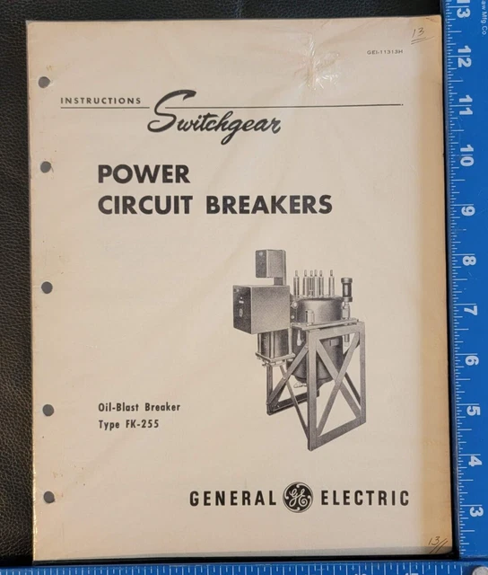 SWITCHGEAR GENERAL ELECTRIC GE Power Oil Blast Circuit Breakers Type FK255 33.39 PicClick AU