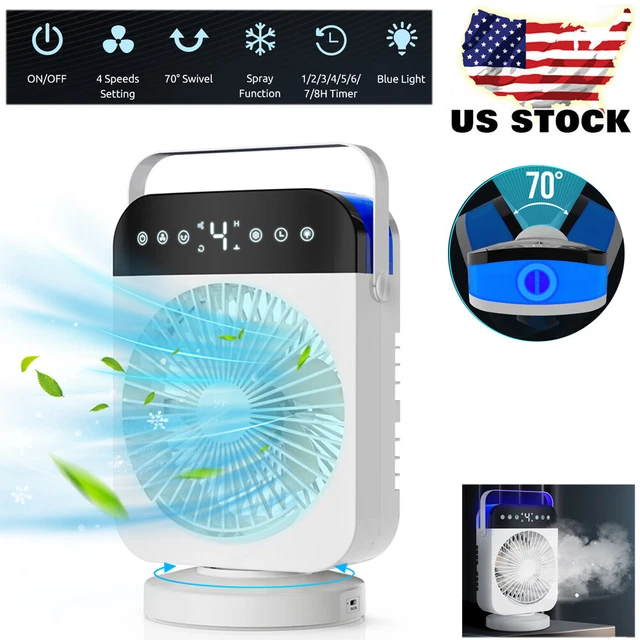 Portable Mini Air Fan Cool Cooling Bedroom Air Cooler USB Fan Desktop Swing Head