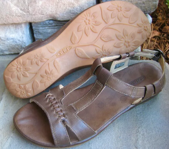 KEEN Women's 'Emerald City' Strappy Leather Sandal ~ Mocha ~ Size 8.5B (39)