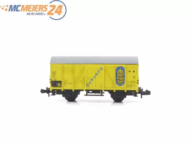 Minitrix N 3523 gedeckter Güterwagen Bananenwagen 082 1 013-8 DB