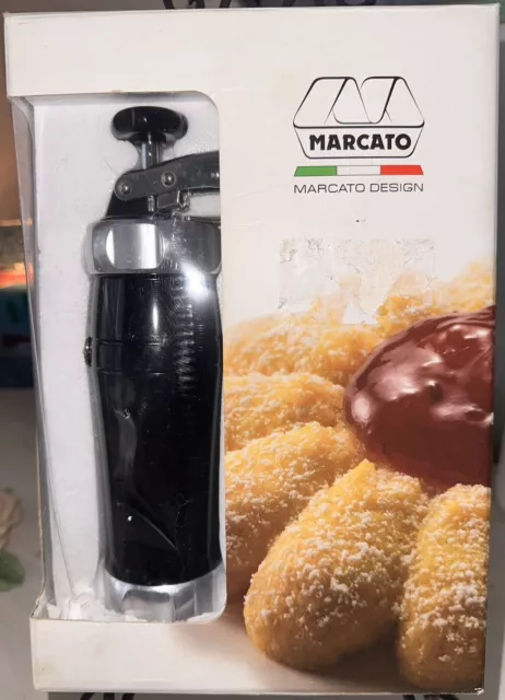 Vintage Italian Marcato Biscuit Cookie Press Stainless Made in Italy Complete