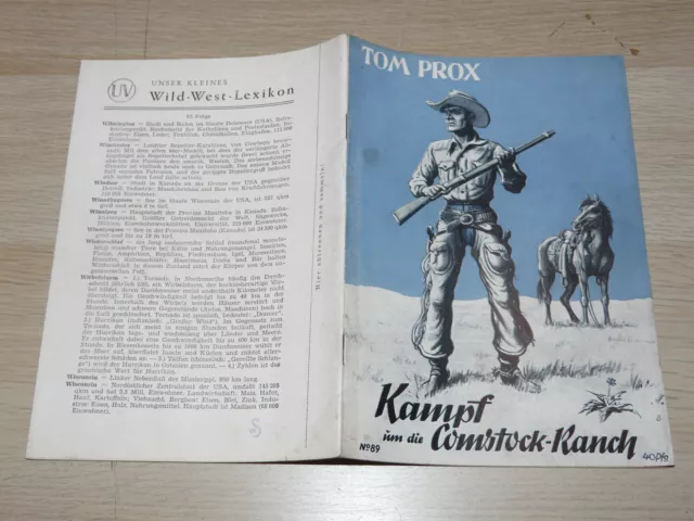 TOM PROX Nr. 89: Kampf um die Comstock-Ranch, Original UTA-Verlag
