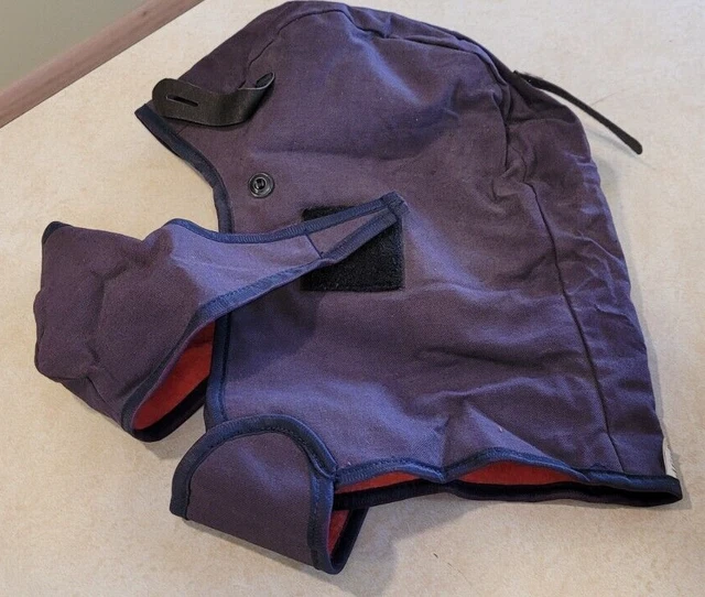 Safety/Hard Hat Winter Liner -Blue w/Red Flannel Lining-Flame Retardant