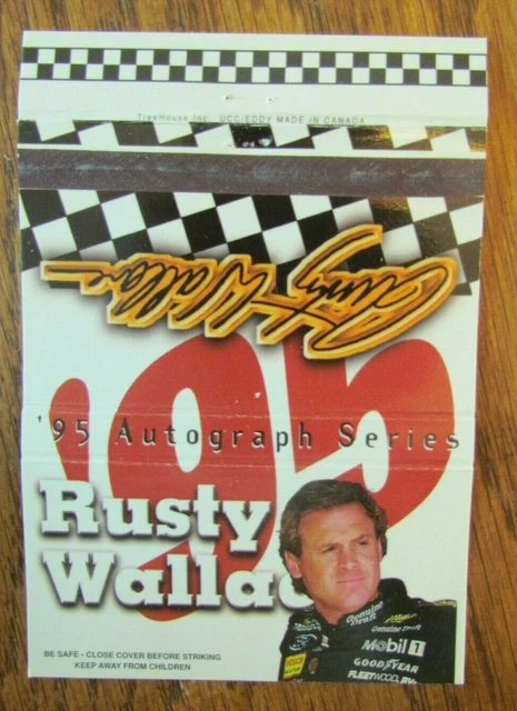Nascar Racing Car Driver Rusty Wallace Matchbook Cover Empty 1995 Matchcover -D4