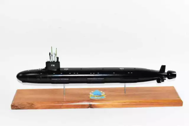 USS Hawaii (SSN-776) Submarine Model, US Navy, 20" Scale Model, Mahogany