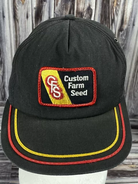 K-PRODUCTS CFS CUSTOM Farm Seed Patch Black Red Yellow Snapback Trucker ...