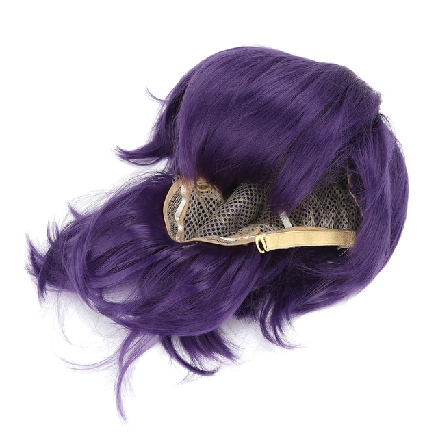 Parrucca Cosplay Uomo Corto Anime Cosplay Costume Festa Capelli Sintetici Parrucca Viola SLS