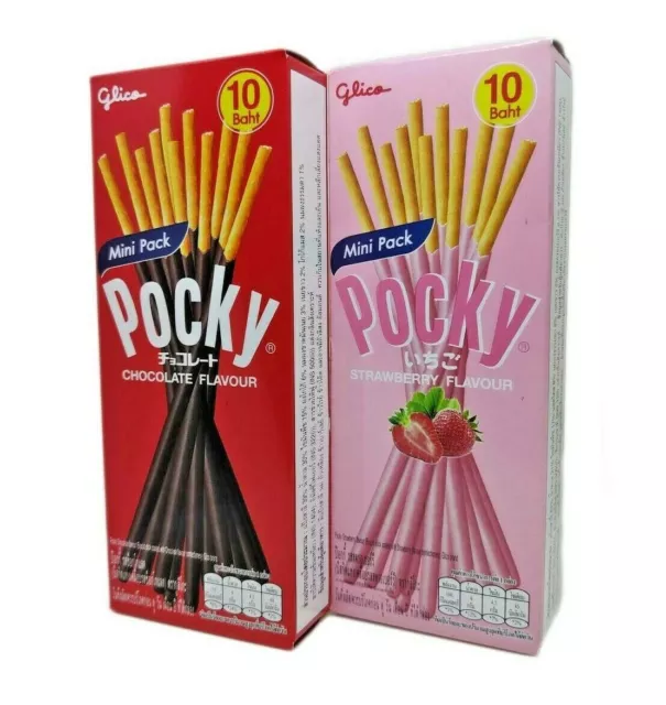 10 x Glico Pocky Biscuit Stick Coated Chocolate Strawberry Flavor Japanese Snack 2