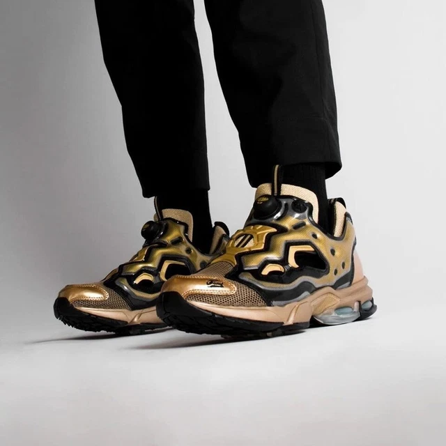 REEBOK INSTAPUMP FURY Millennium DMX Black Metal Gold UK 8 US 9