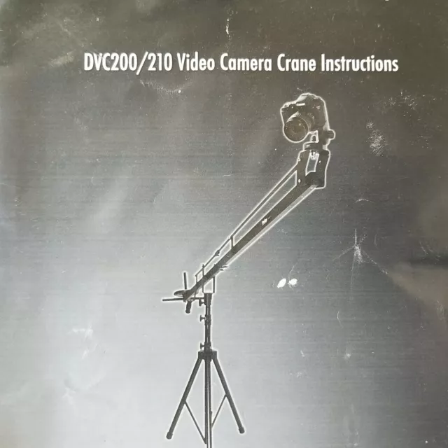 Manuel d'instructions pour la grue de caméra vidéo ProAm USA DVC200/210 2