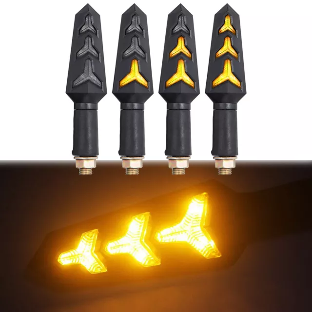 4X Motorcycle LED Arrow Turn Signal Tail Light For Kawasaki Ninja 250R 500R 650R