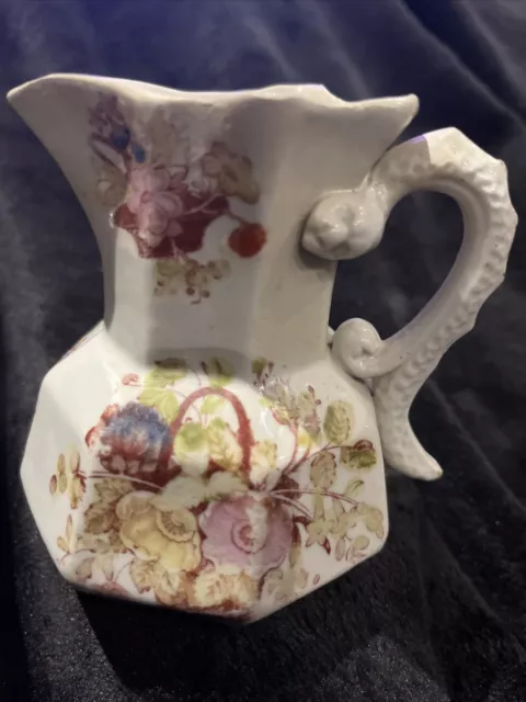 18th - Early 19th Century Spode Transfer small jug W/Hydra Handle